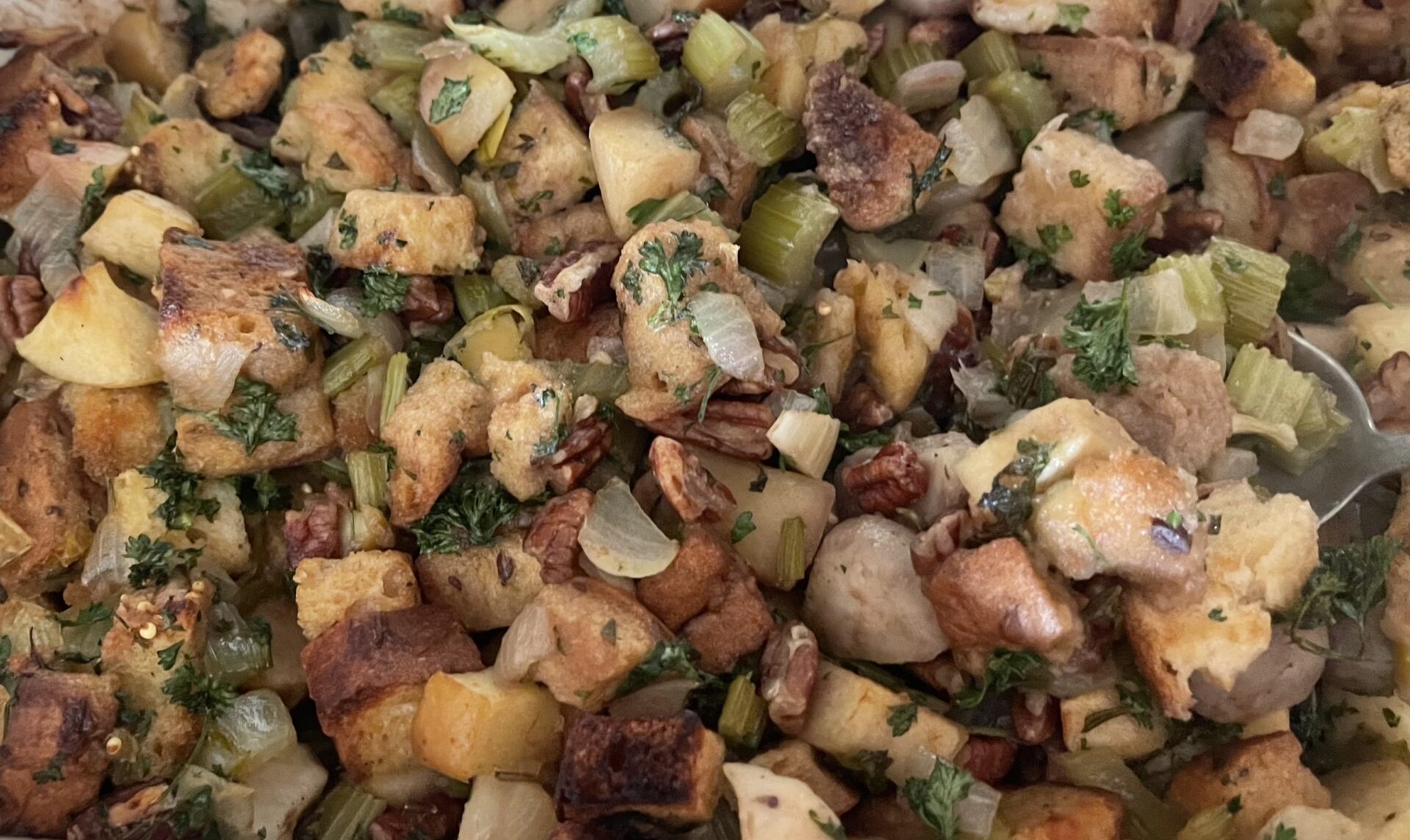 Apple, Pecan, Sage Stuffing - Maggie Baird