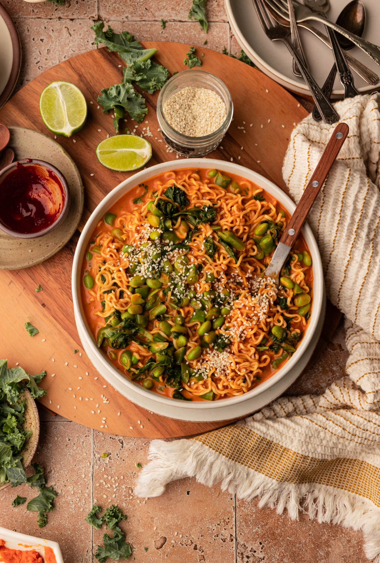 Pumpkin Gochujang Noodles - Radhi Devlukia